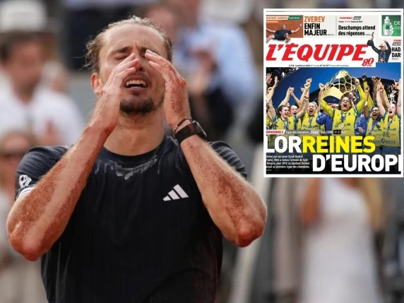 Zverev abbandona l'intervista per le domande sulle accuse di violenza domestica, l'Equipe non gli dedica la prima pagina