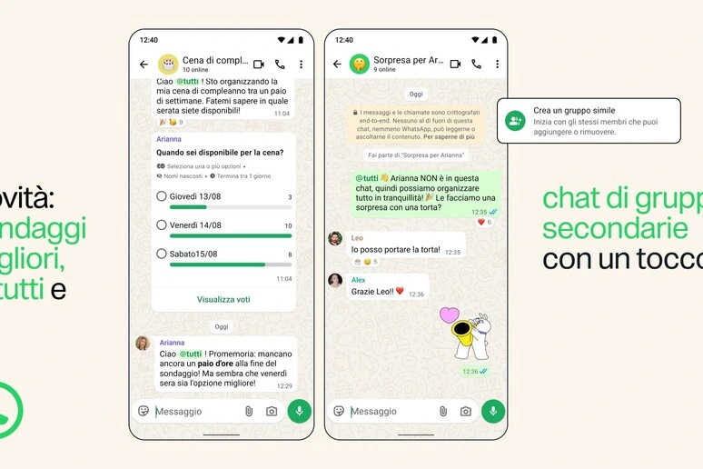 WhatsApp, arrivano aggiornamenti sui sondaggi e la nuova funzione @tutti