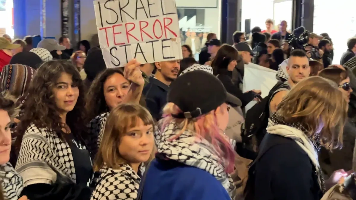„Intifada“-Rufe in Berlin: Selbst am 7. Oktober demonstriert Greta Thunberg gegen Israel