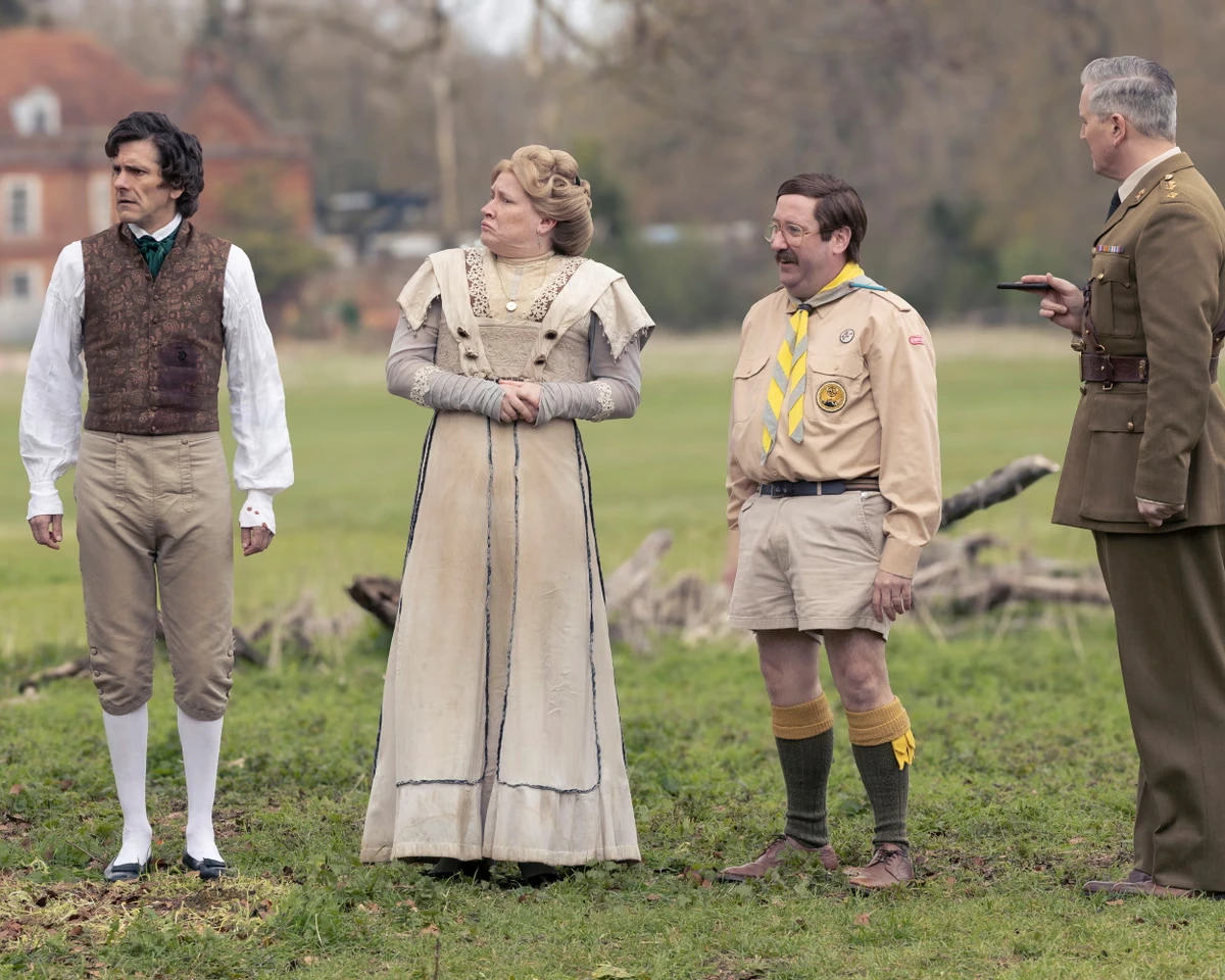 ‘We’ll keep doing this if people pay us!’ The cast of TV hit Ghosts on making a movie – and a caveman spinoff