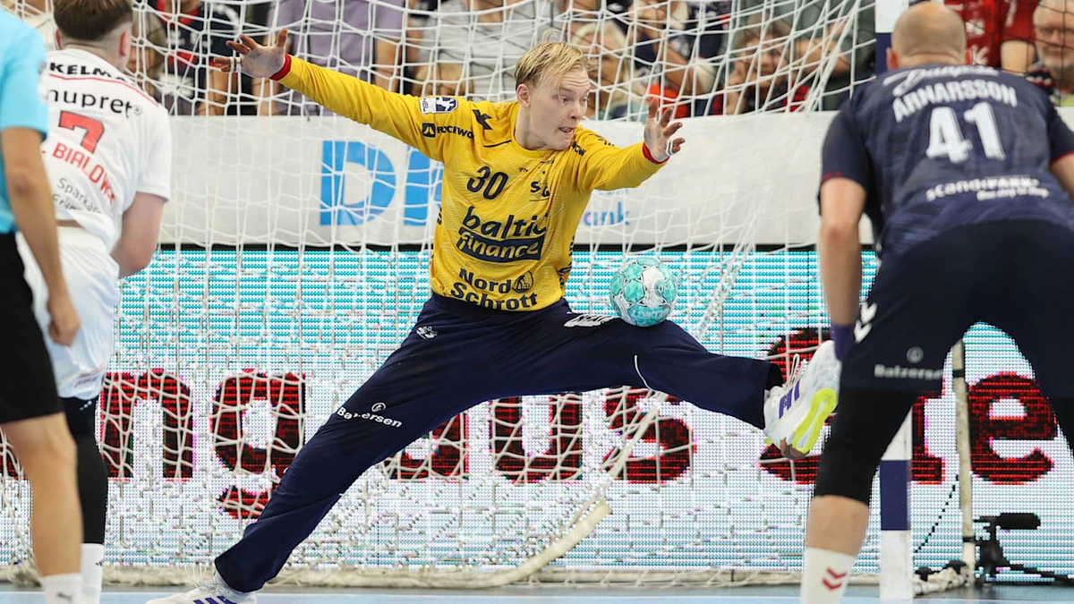 Handball-Profi Simon Möller (Flensburg) spielt mit Harz-Allergie